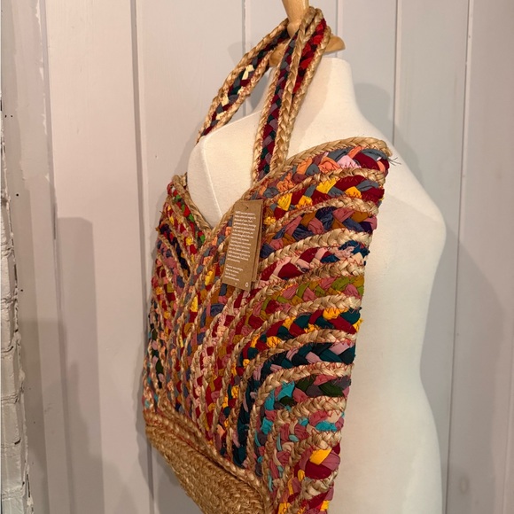 Multicolor Woven Tote Bag - Picture 8 of 9
